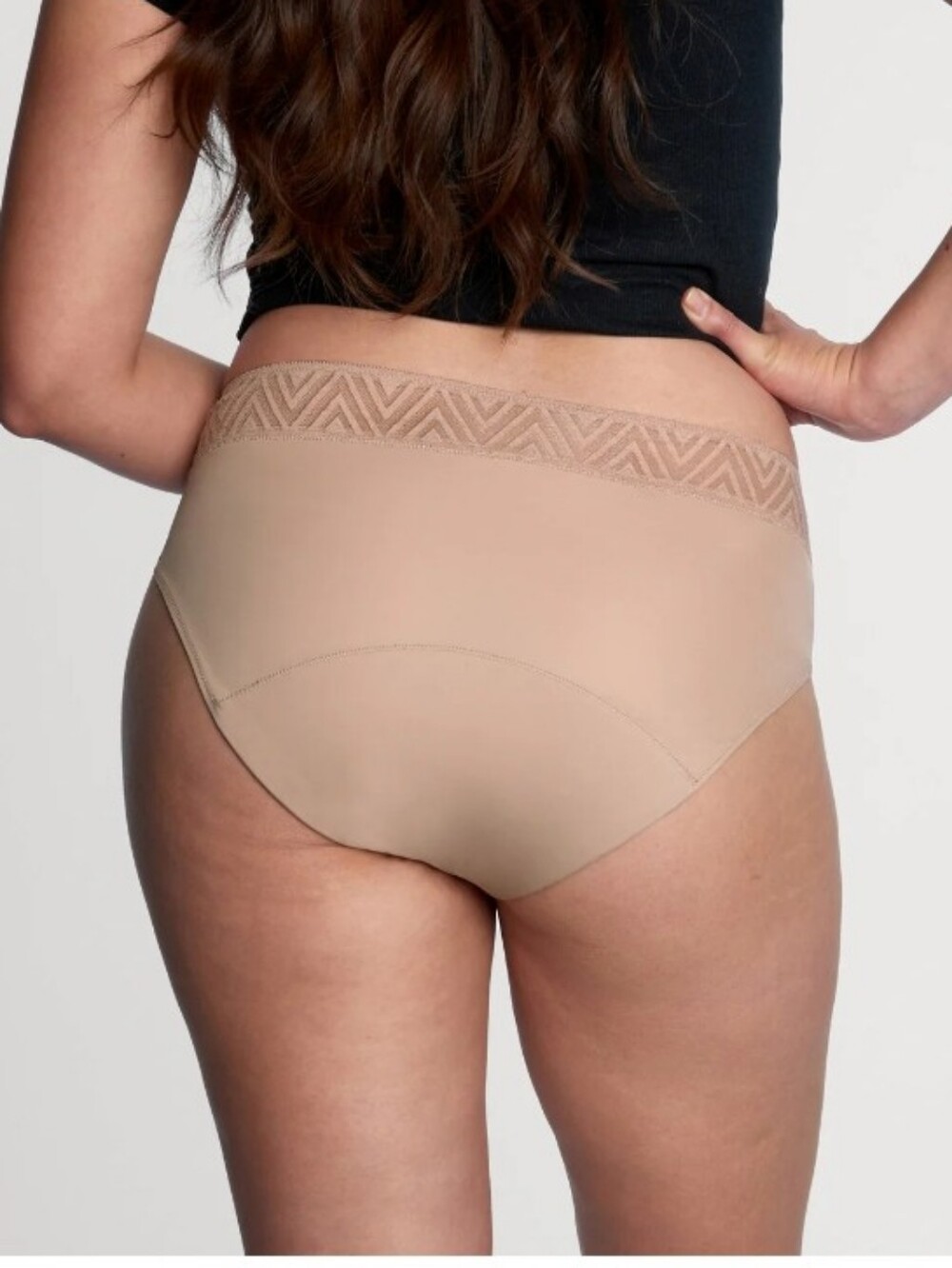 Thinx Period Underwear 3X Hip Hugger Panties Women Biege Moderate Absorbtion 3XL